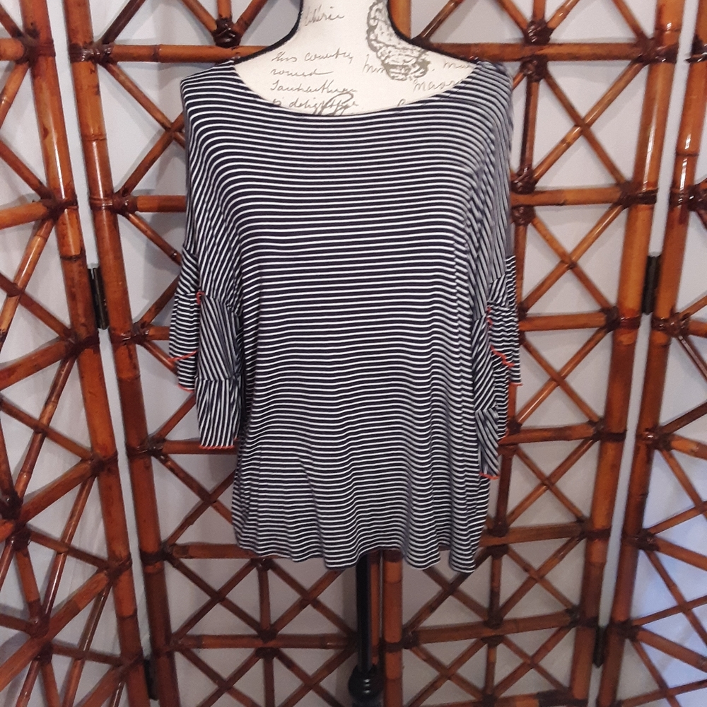 JEANNE PIERRE STRIPED BLOUSE